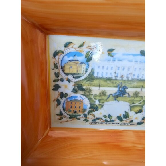 Limoges White House neighborhood tray porcelain historical association new Lafay - Picture 3 of 8